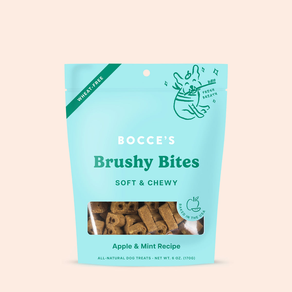 Bocce's Bakery Brushy Bites Soft & Chewy Dog Treats