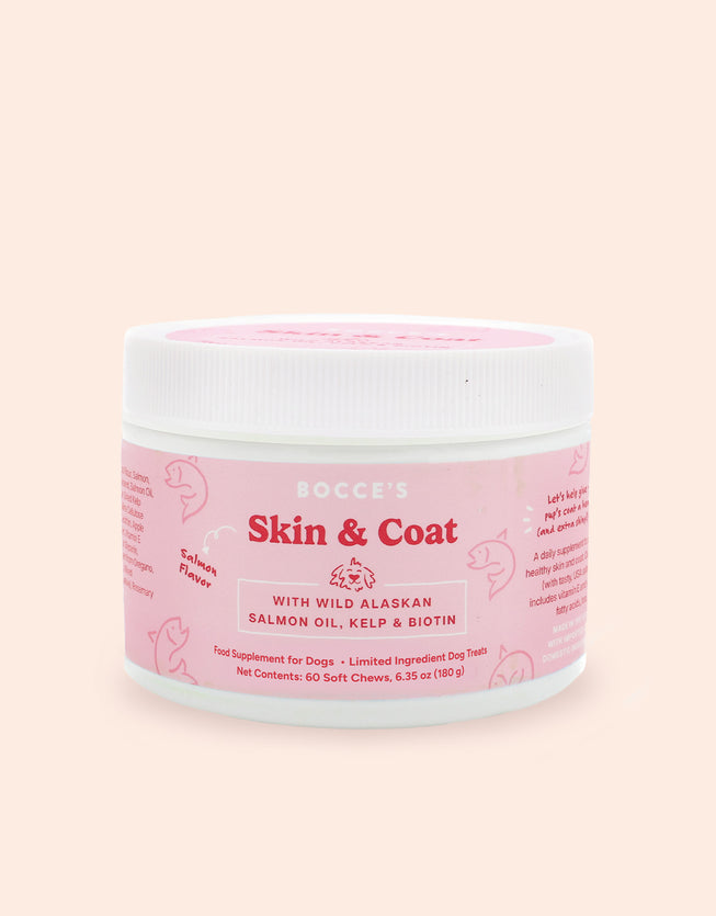 Bocce's Bakery Skin & Coat Salmon Soft Chew Supplement